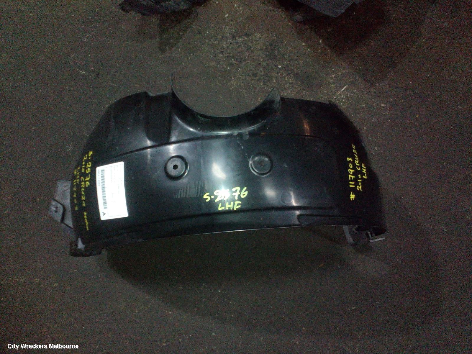 HOLDEN CRUZE LEFT GUARD LINER, FRONT, JG, 03/2009 - 02/2011 - Image 1