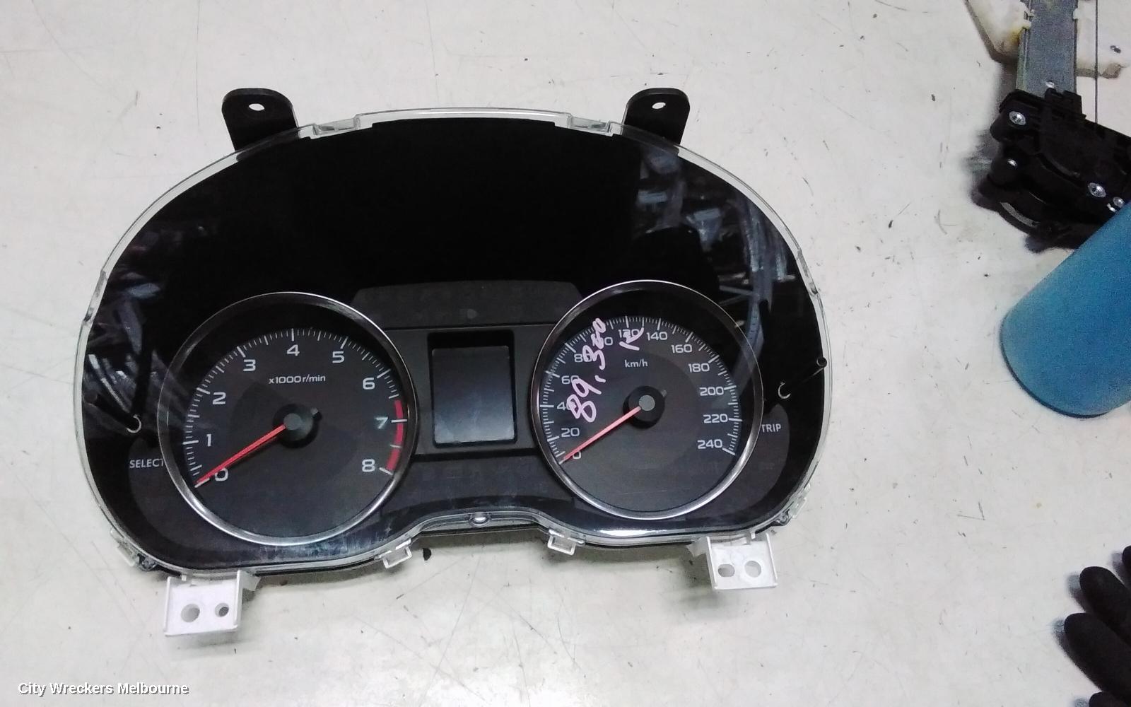 SUBARU IMPREZA INSTRUMENT CLUSTER, INSTRUMENT CLUSTER, AUTO T/M, NON TURBO, G4, 12/2011 - 08/2017 - Image 1