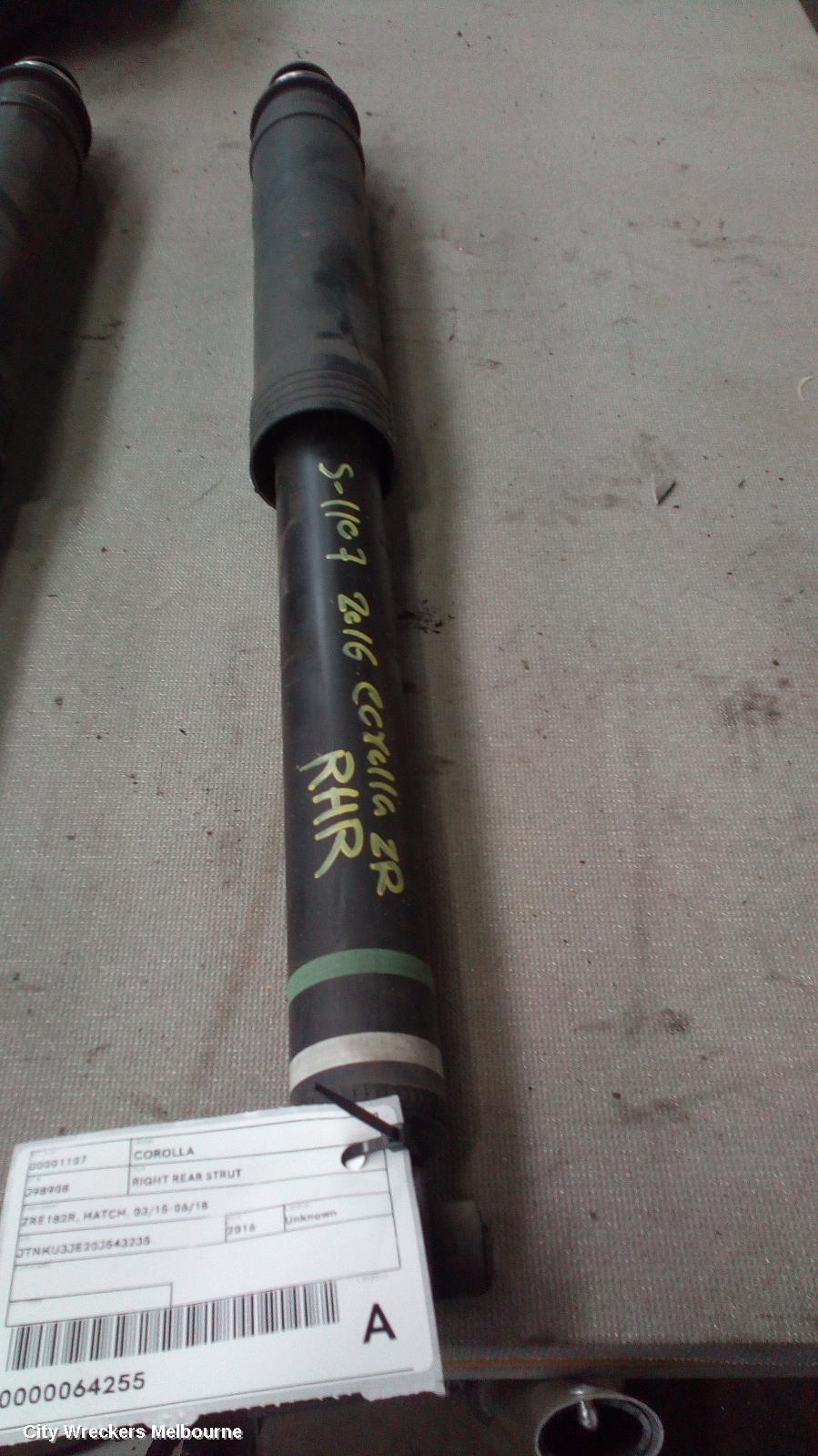 TOYOTA COROLLA RIGHT REAR STRUT, ZRE182R, HATCH, 03/2015 - 06/2018 - Image 1