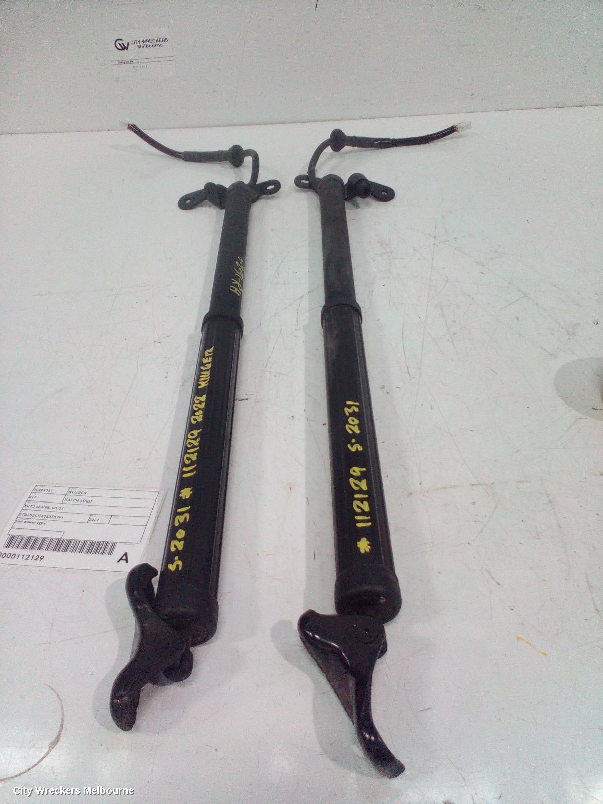 TOYOTA KLUGER HATCH STRUT, XU70 SERIES, 03/2021 ONWARDS - Image 1