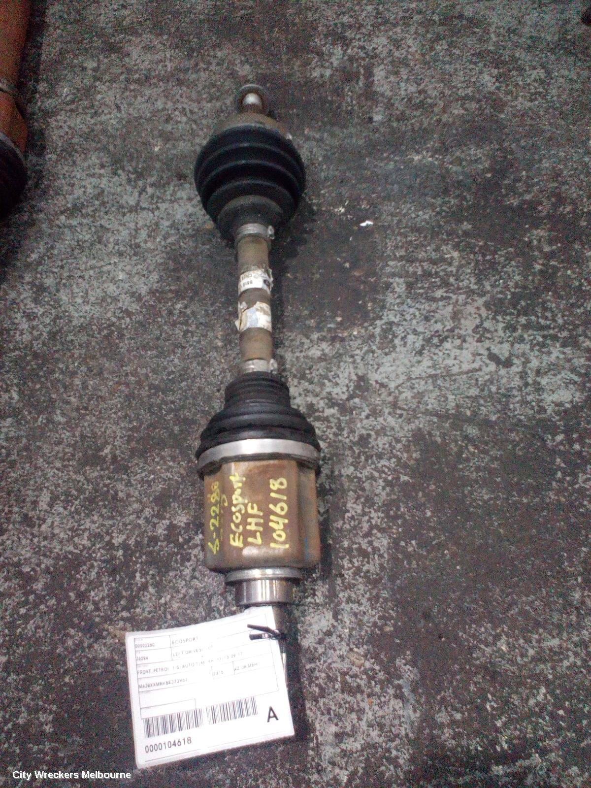 FORD ECOSPORT LEFT DRIVESHAFT, FRONT, PETROL, 1.5, AUTO T/M, BK, 11/2013 - 09/2017 - Image 1