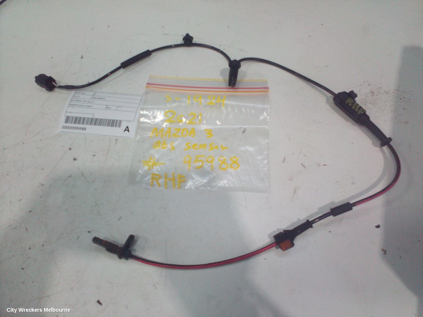 MAZDA 3 ABS SENSOR, RH FRONT, BP, 03/2019 ONWARDS - Image 2