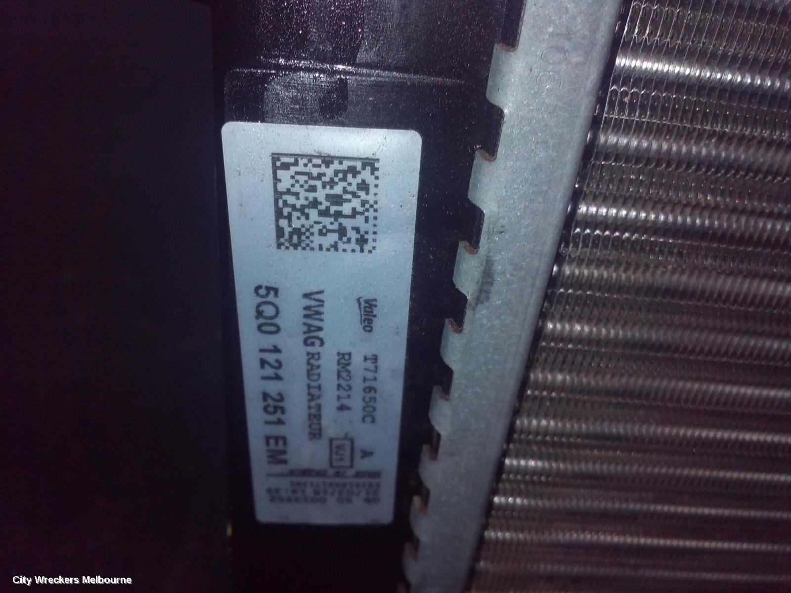 AUDI A3 RADIATOR, PRIMARY RADIATOR (CLOSEST TO ENGINE), AUTO, 1.4, PETROL, 8V, 05/2013 - 10/2020 - Image 2