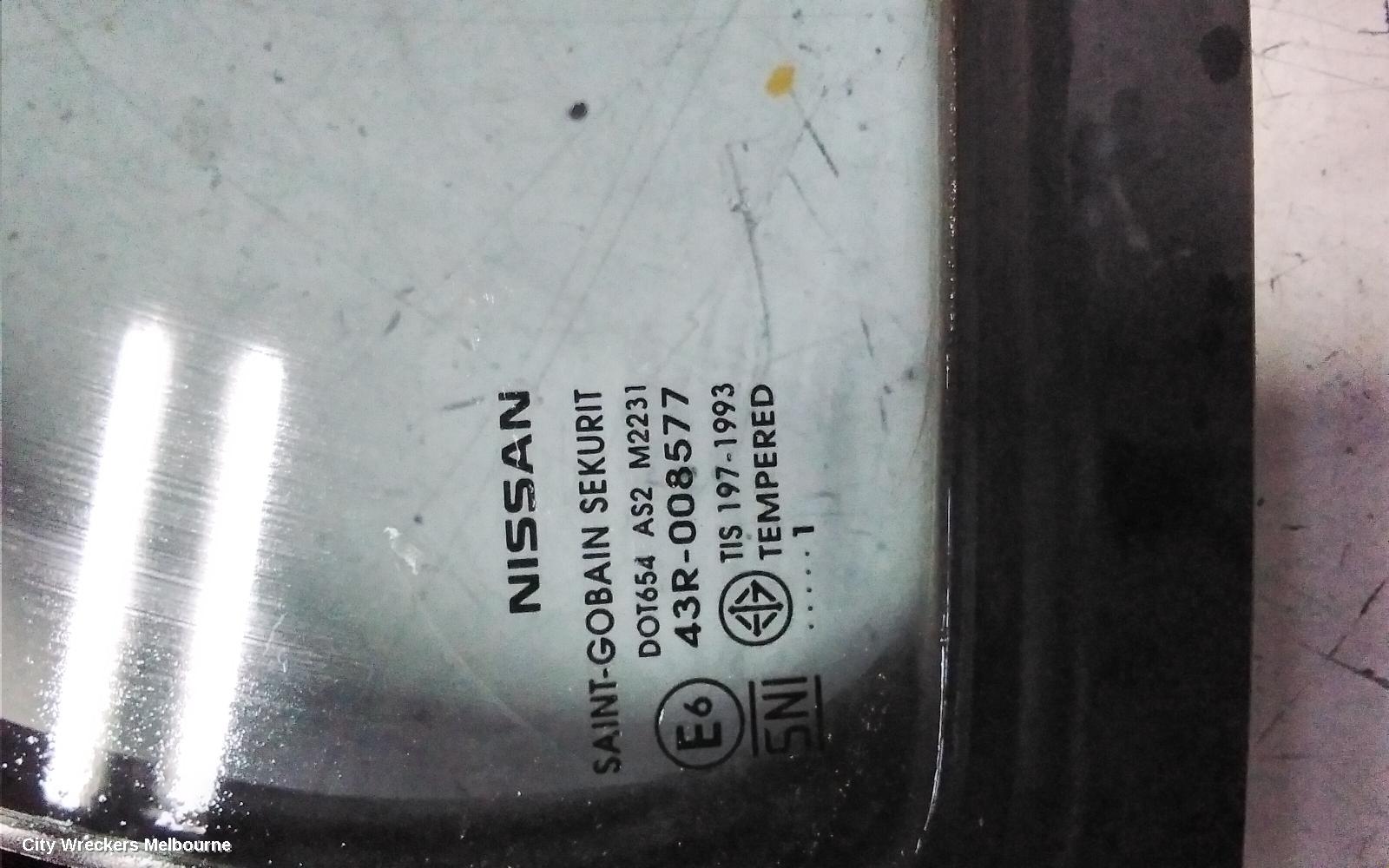 NISSAN MICRA RIGHT REAR 1/4 DOOR GLASS, K13, 11/2010 - 12/2016 - Image 1