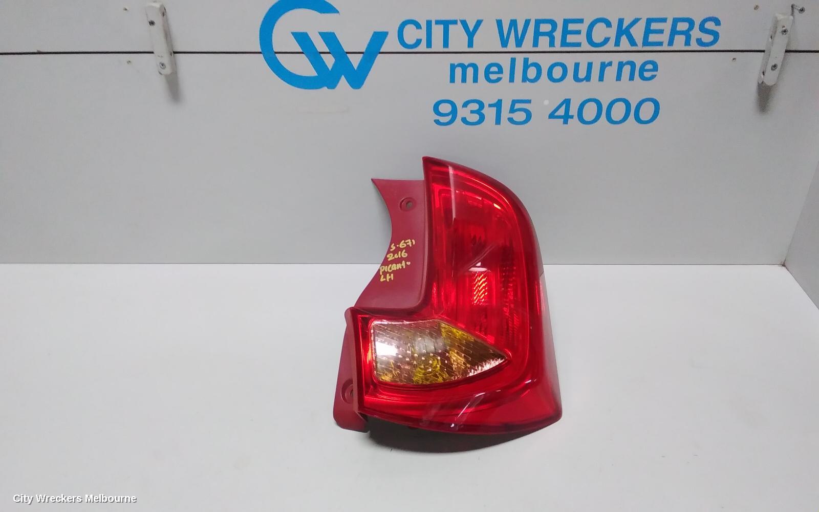 KIA PICANTO LEFT TAILLIGHT, TA, IN BODY, BULB TYPE, 03/2015 - 04/2017 (AUS ONLY) - Image 1