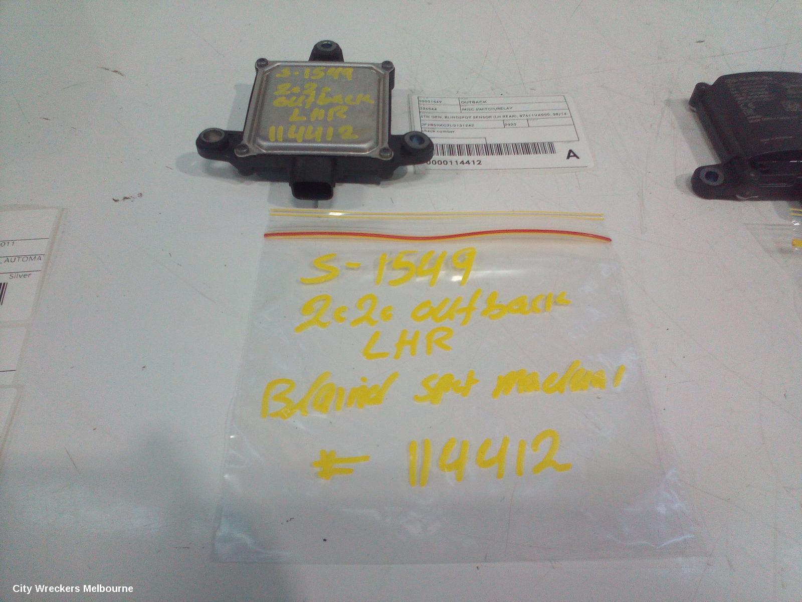 SUBARU OUTBACK REVERSE CAMERA, BLIND SPOT MONITOR SENSOR (LH REAR BEHIND BUMPER), 87611VA031, 6TH GEN, 08/2014 - 12/2020 - Image 1
