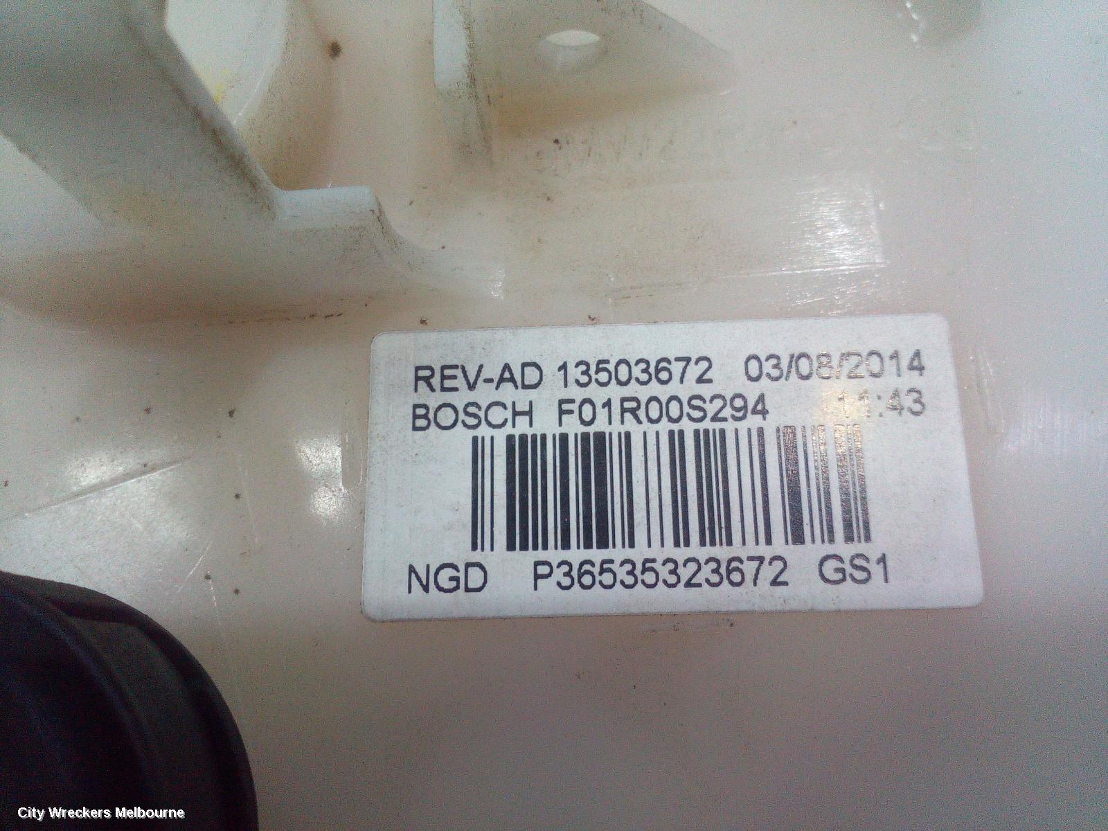 HOLDEN CRUZE FUEL PUMP, IN TANK (PUMP & SENDER), PETROL, 1.8, F18D4, JG-JH, 03/2009 - 01/2017 - Image 3