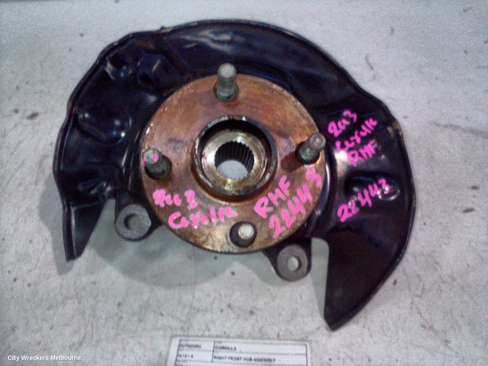 TOYOTA COROLLA RIGHT FRONT HUB ASSEMBLY, ZZE122 (JAPAN-VIN JTD), NON ABS TYPE, 12/2001 - 06/2007 - Image 2