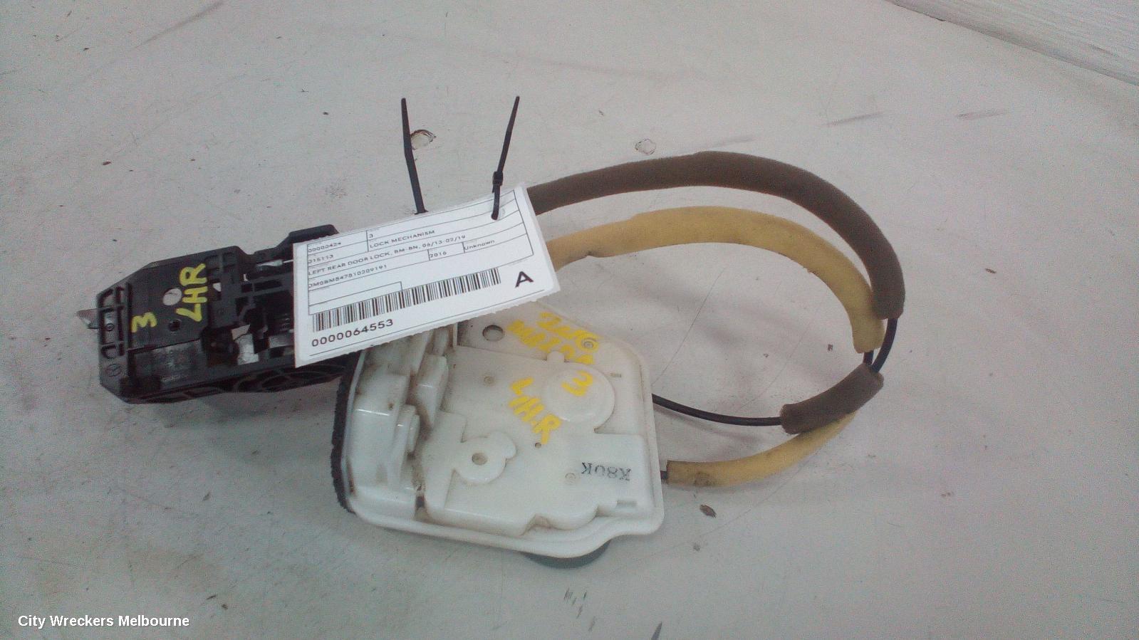 MAZDA 3 DOOR/BOOT/GATE LOCK, LEFT REAR DOOR LOCK, BM-BN, 06/2013 - 02/2019 - Image 2