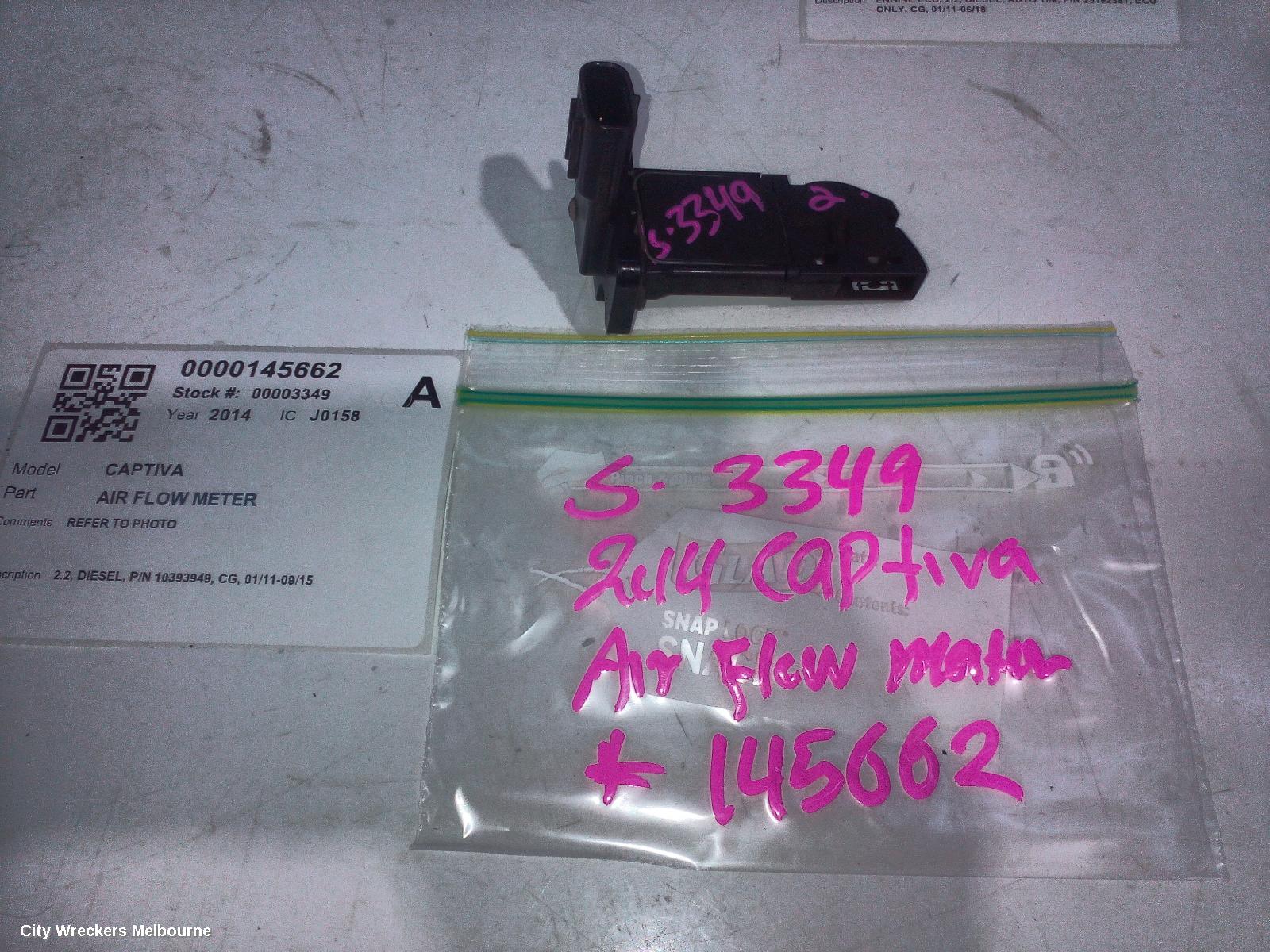 HOLDEN CAPTIVA AIR FLOW METER, 2.2, DIESEL, P/N 10393949, CG, 01/2011 - 09/2015 - Image 1