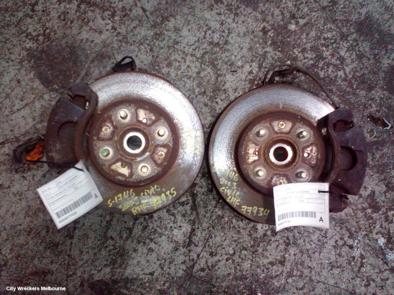HONDA CIVIC RIGHT FRONT HUB ASSEMBLY, 7TH GEN, NON ABS TYPE, 11/2000 - 12/2005 - Image 2