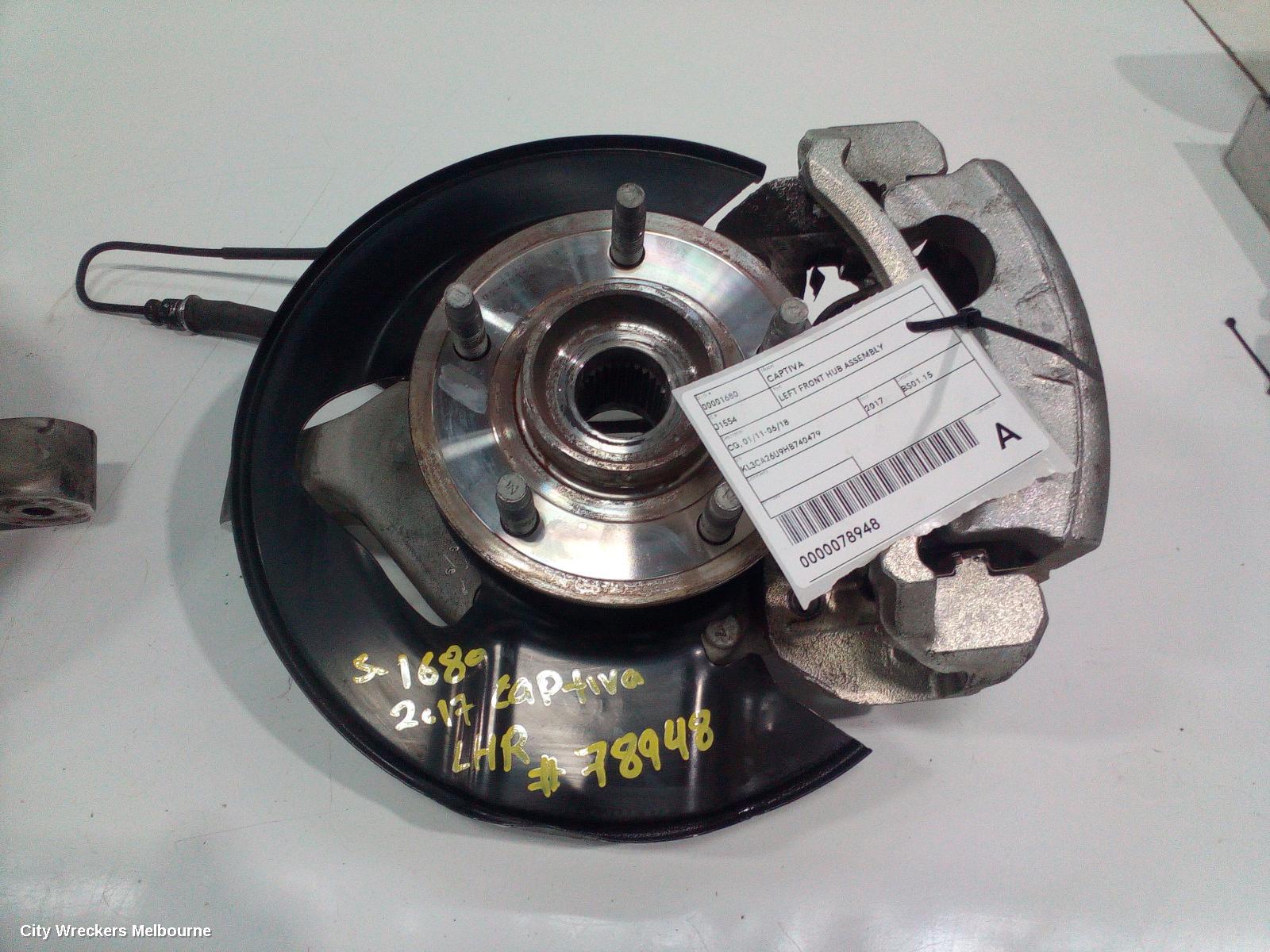 HOLDEN CAPTIVA LEFT FRONT HUB ASSEMBLY, CG, 01/2011 - 06/2018 - Image 3