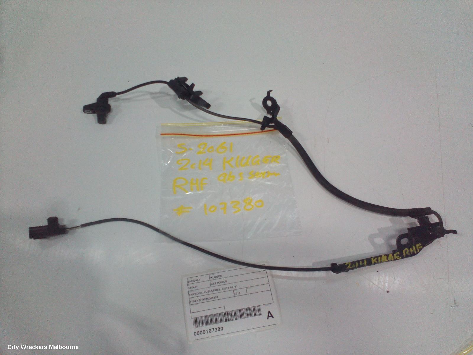 TOYOTA KLUGER ABS SENSOR, RH FRONT, XU50 SERIES, 12/2013 - 02/2021 - Image 3