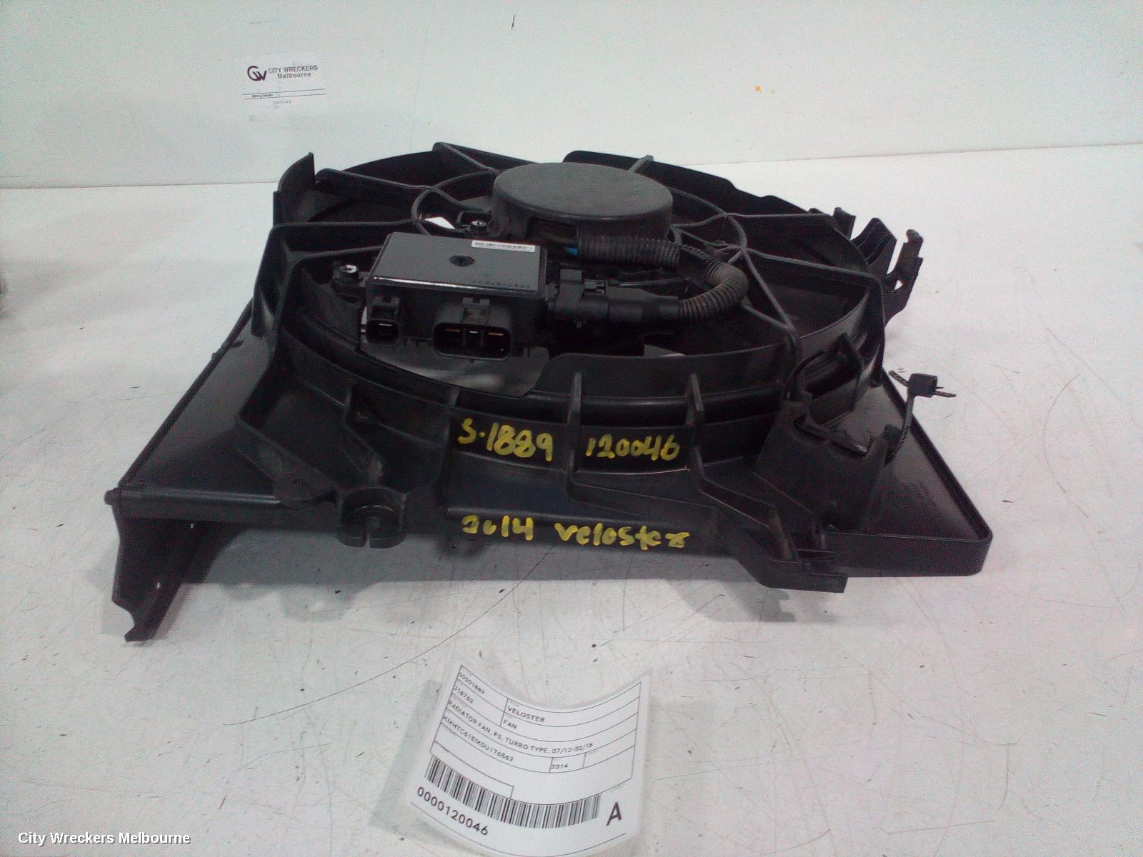 HYUNDAI VELOSTER FAN, RADIATOR FAN, FS, TURBO TYPE, 07/2012 - 02/2018 - Image 2