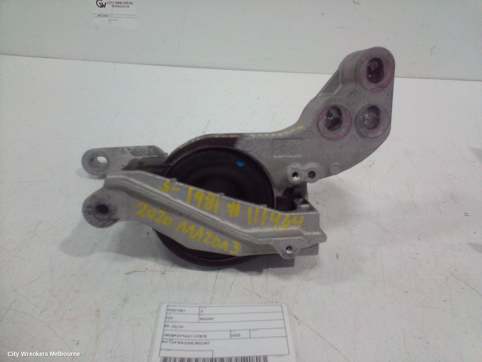 MAZDA 3 MOUNT, BP, 03/2019 ONWARDS - Image 1