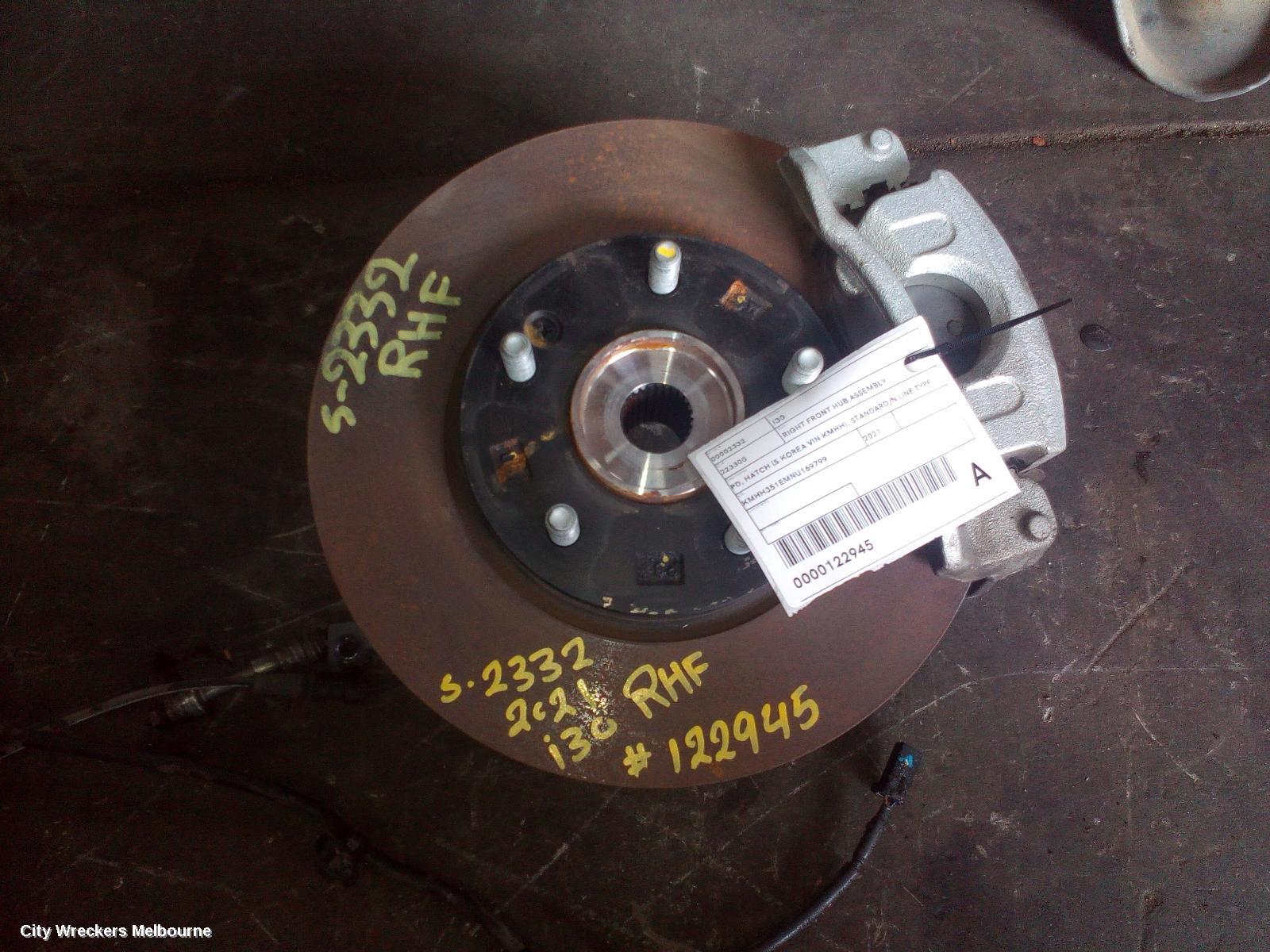 HYUNDAI I30 RIGHT FRONT HUB ASSEMBLY, PD, HATCH (S.KOREA VIN KMHH), STANDARD/N LINE TYPE, 03/2021 - 10/2023 - Image 2