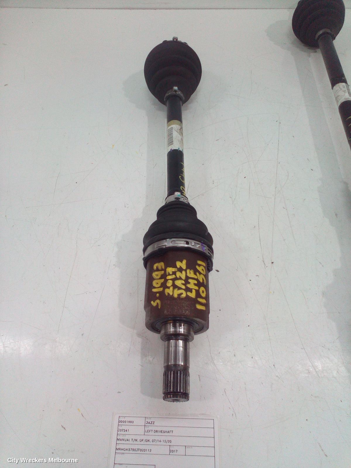 HONDA JAZZ LEFT DRIVESHAFT, MANUAL T/M, GF/GK, 07/2014 - 12/2020 - Image 1