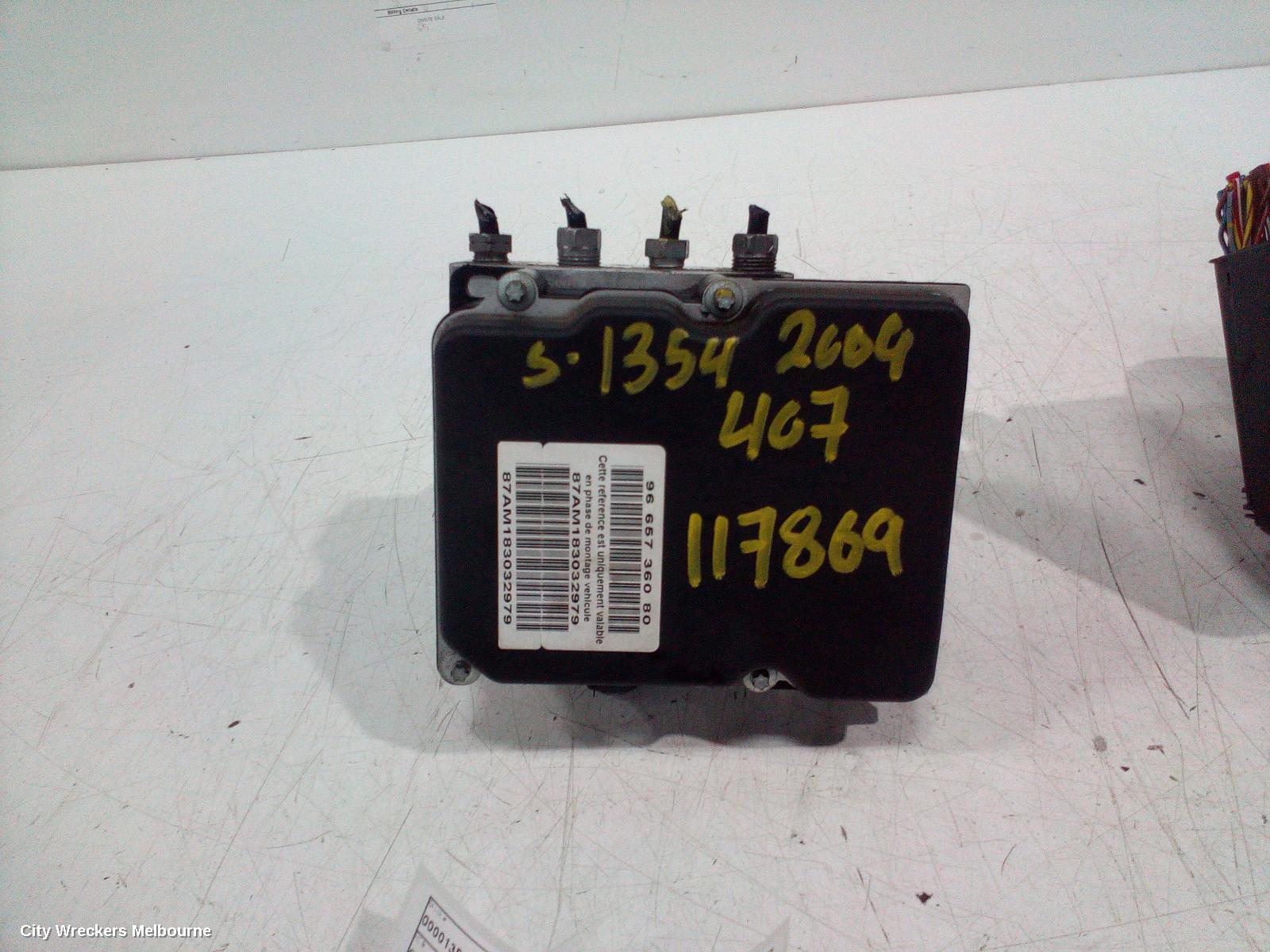 PEUGEOT 407 ABS PUMP/MODULATOR, 09/2004 - 06/2011 - Image 1
