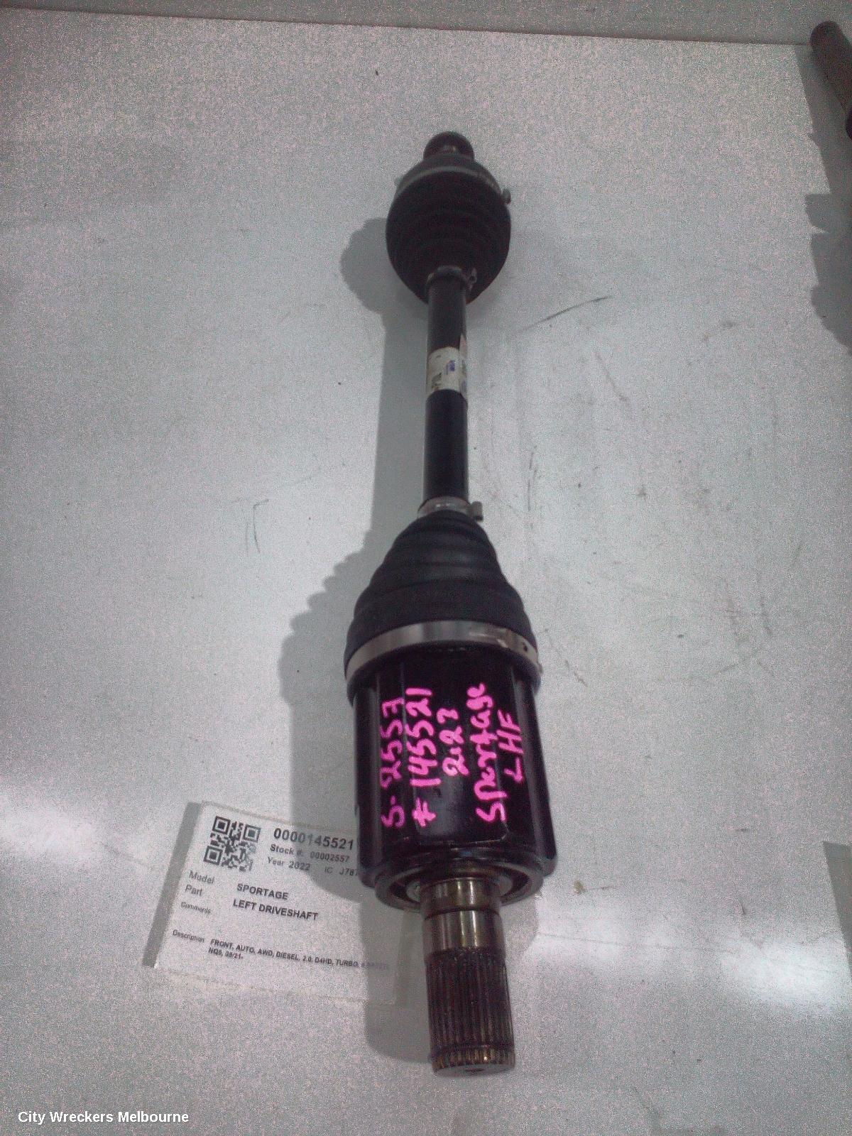 KIA SPORTAGE LEFT DRIVESHAFT, FRONT, AUTO, AWD, DIESEL, 2.0, D4HD, TURBO, 8 SPEED, NQ5, 09/2021 ONWARDS - Image 2