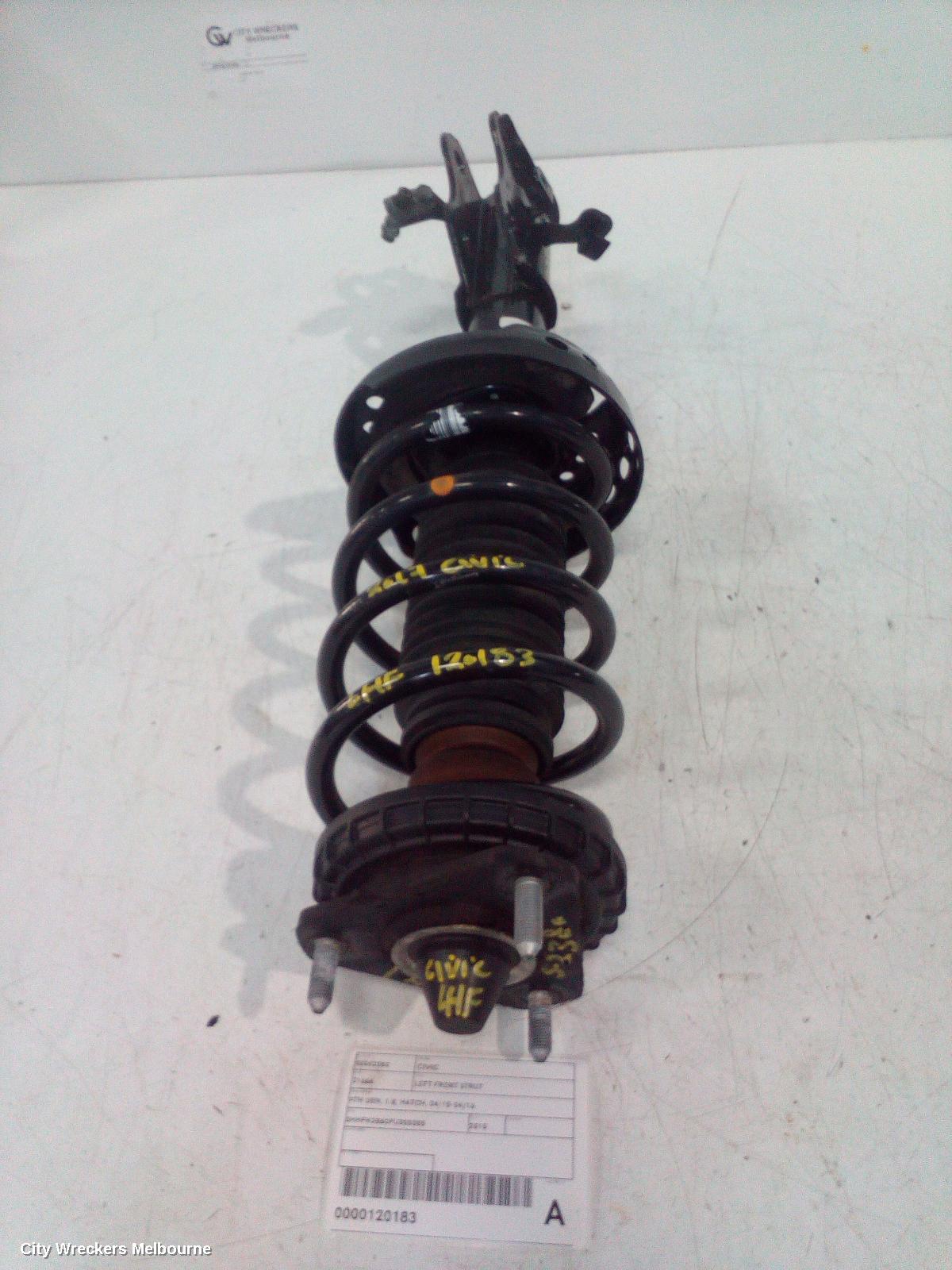 HONDA CIVIC LEFT FRONT STRUT, 9TH GEN, 1.8, HATCH, 04/2015 - 04/2016 - Image 2