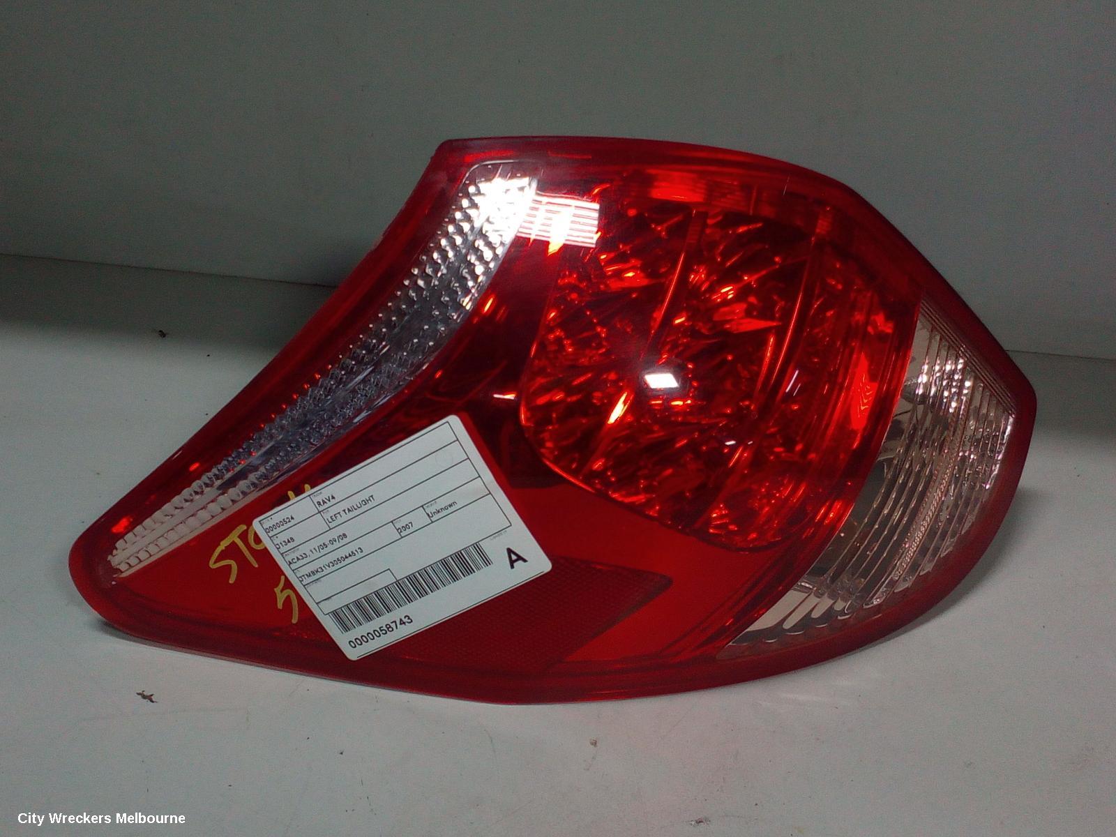 TOYOTA RAV4 LEFT TAILLIGHT, ACA33, 11/2005 - 08/2008 - Image 1