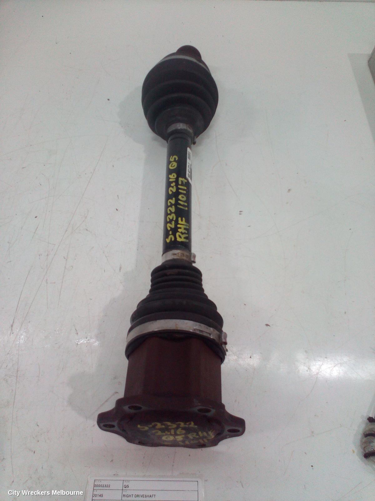 AUDI Q5 RIGHT DRIVESHAFT, FRONT, 2.0, DIESEL, 8R, 11/2012 - 01/2017 - Image 2