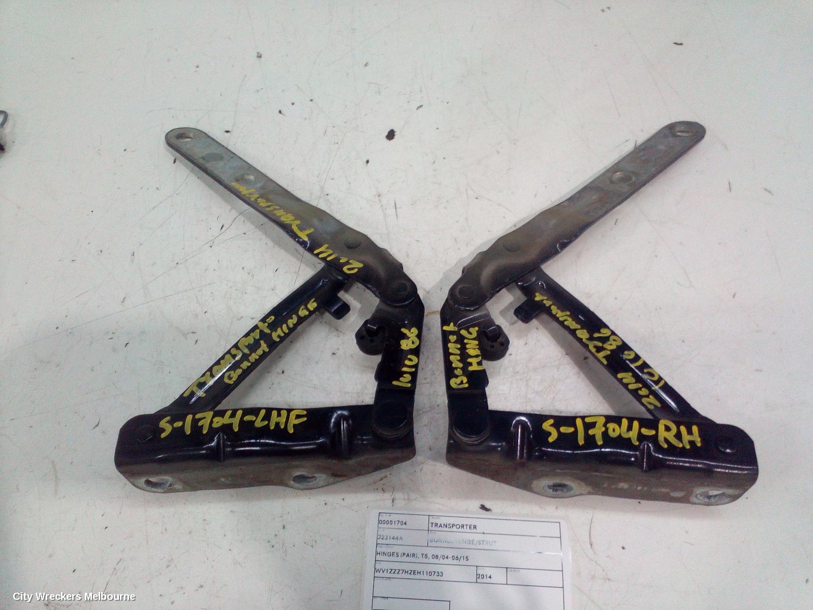 VOLKSWAGEN TRANSPORTER BONNET HINGE/STRUT, HINGES (PAIR), T5, 08/2004 - 06/2015 - Image 2