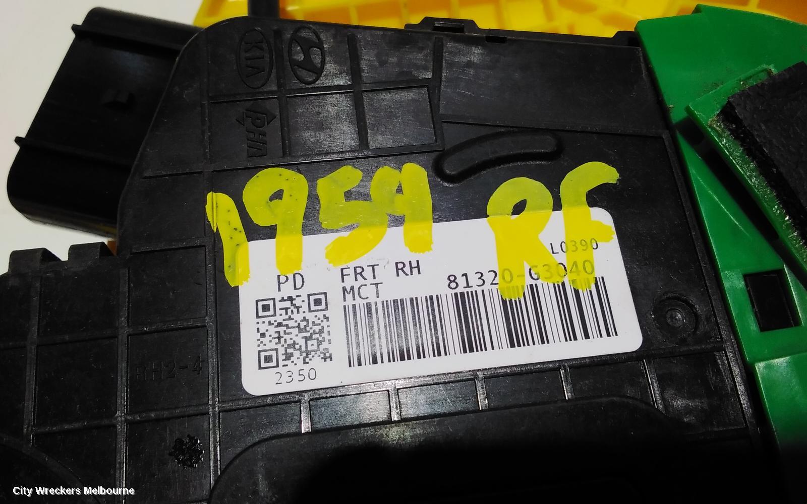 HYUNDAI I30 DOOR/BOOT/GATE LOCK, RIGHT FRONT DOOR LOCK, PD, HATCH (S. KOREA VIN KMHH), STANDARD TYPE, 03/2017 ONWARDS - Image 3