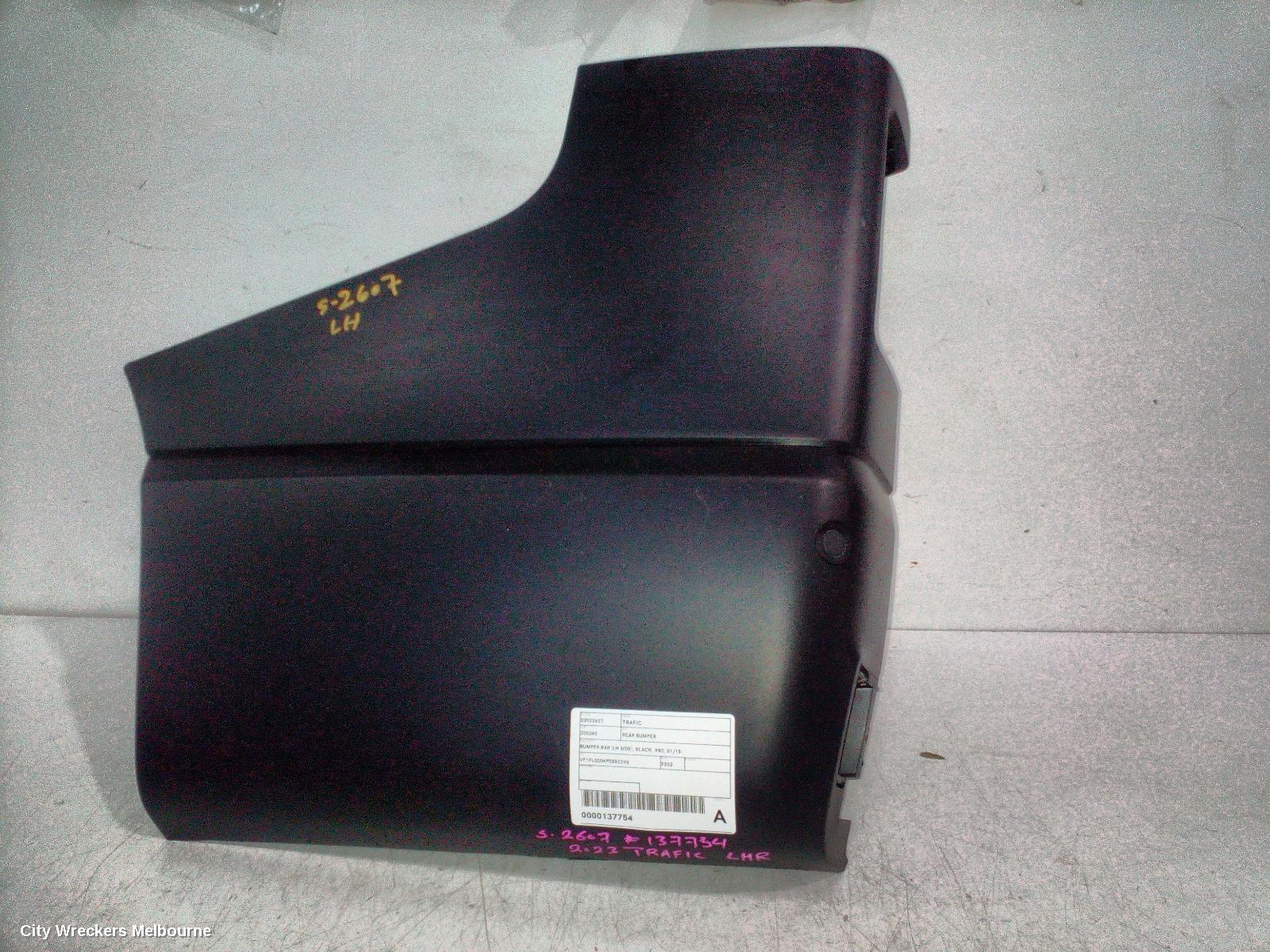 RENAULT TRAFIC REAR BUMPER, BUMPER BAR (LH SIDE), BLACK, X82, 01/2015 ONWARDS - Image 2