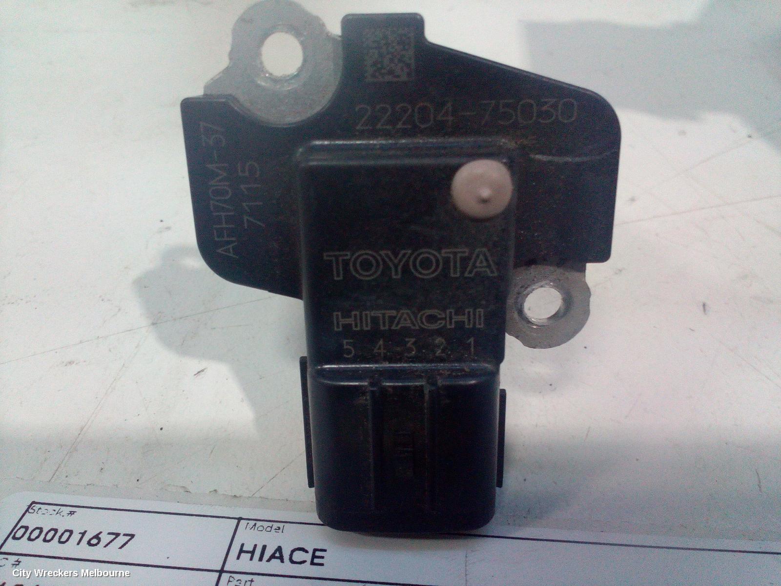 TOYOTA HIACE AIR FLOW METER, 2.7, PETROL, TRH, 03/2005 - 04/2019 - Image 1