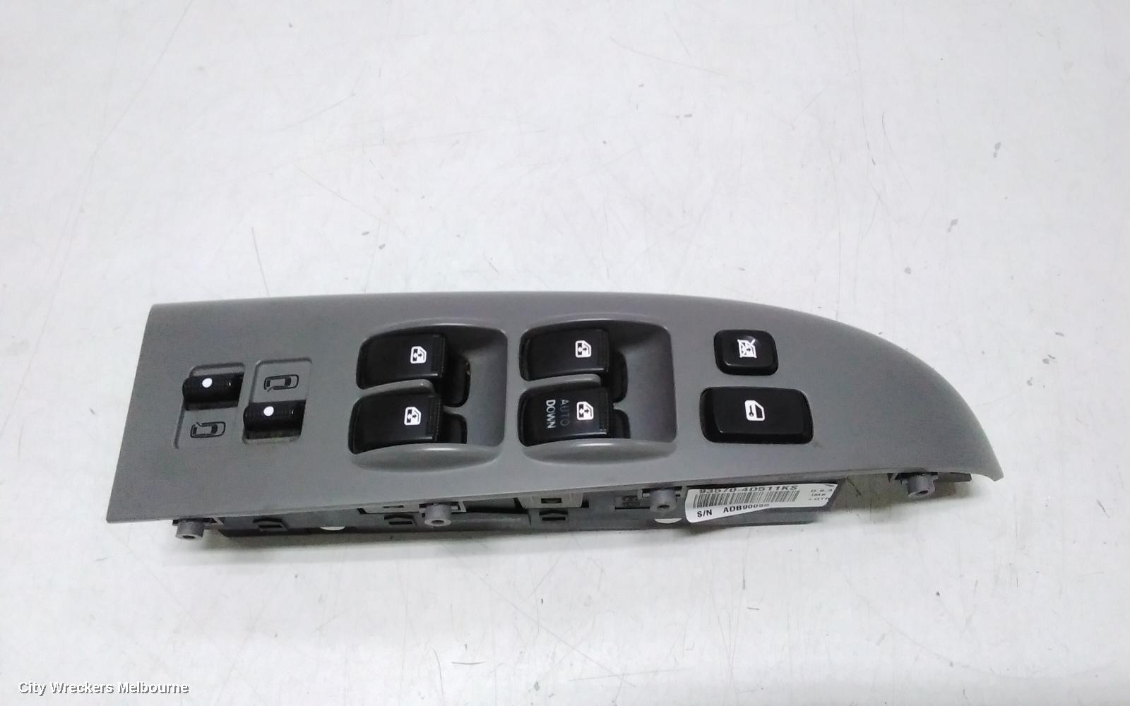 KIA CARNIVAL/GRAND CARNIVAL PWR DR WIND SWITCH, RH FRONT (MASTER SWITCH), W/ POWER SLIDE REAR DOORS TYPE, VQ, 12/2005 - 12/2014 - Image 1