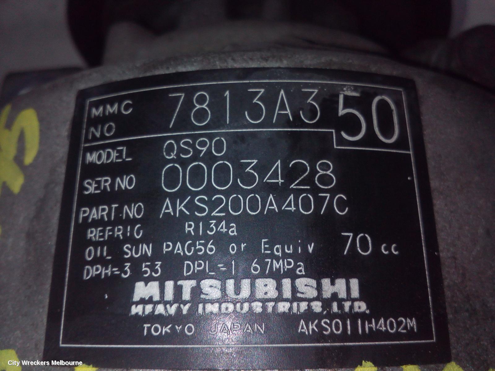 MITSUBISHI OUTLANDER A/C COMPRESSOR, ZH, 2.4, PETROL, QS90 TYPE, 09/2009 - 10/2012 - Image 3