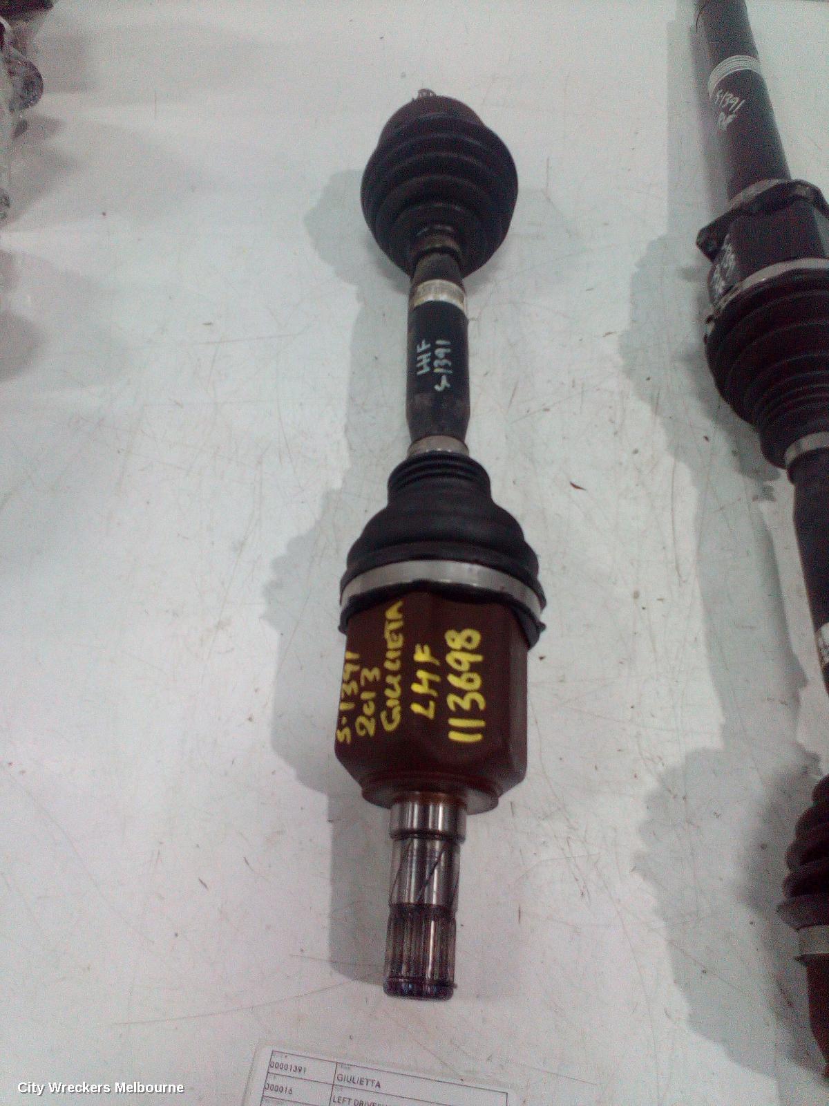 ALFA ROMEO GIULIETTA LEFT DRIVESHAFT, MANUAL T/M, PETROL, 1.4, 940 SERIES, 06/2011 ONWARDS - Image 1