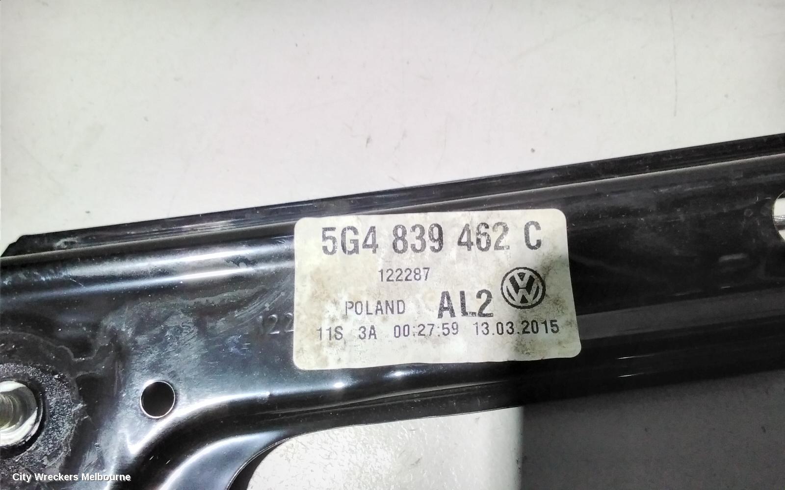VOLKSWAGEN GOLF RIGHT REAR WND REG/MOTOR, GEN 7, 03/2013 - 08/2020 - Image 2