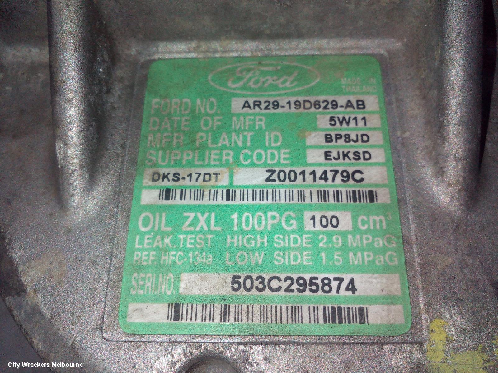 FORD FALCON A/C COMPRESSOR, FG-FGX, 4.0, PETROL (NOT LPI), 04/2008 - 12/2016 - Image 2