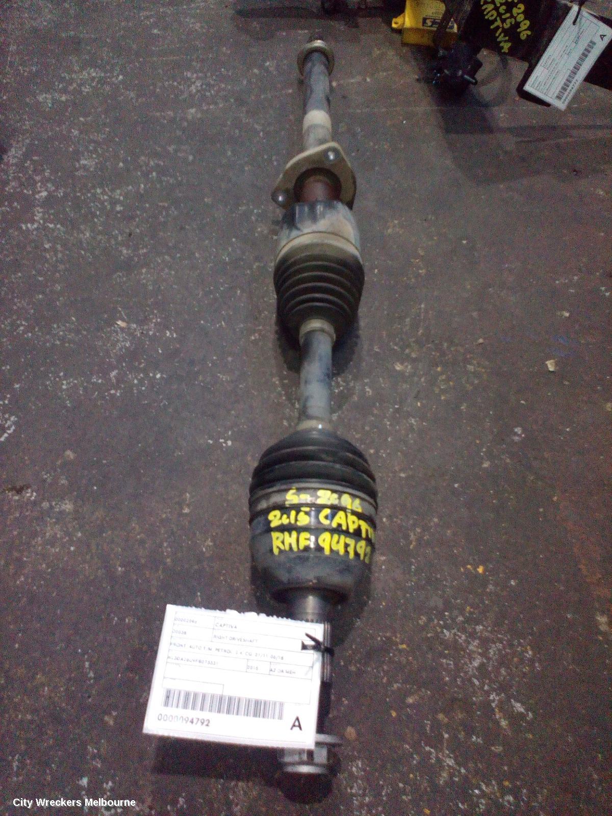 HOLDEN CAPTIVA RIGHT DRIVESHAFT, FRONT, AUTO T/M, PETROL, 2.4, CG, 01/2011 - 06/2018 - Image 1