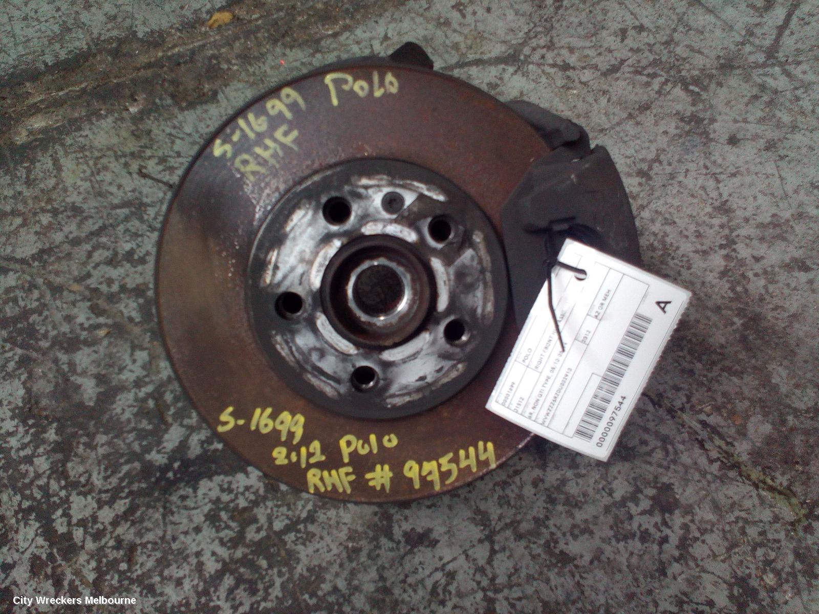 VOLKSWAGEN POLO RIGHT FRONT HUB ASSEMBLY, 6R, NON GTI TYPE, 05/2010 - 05/2014 - Image 2