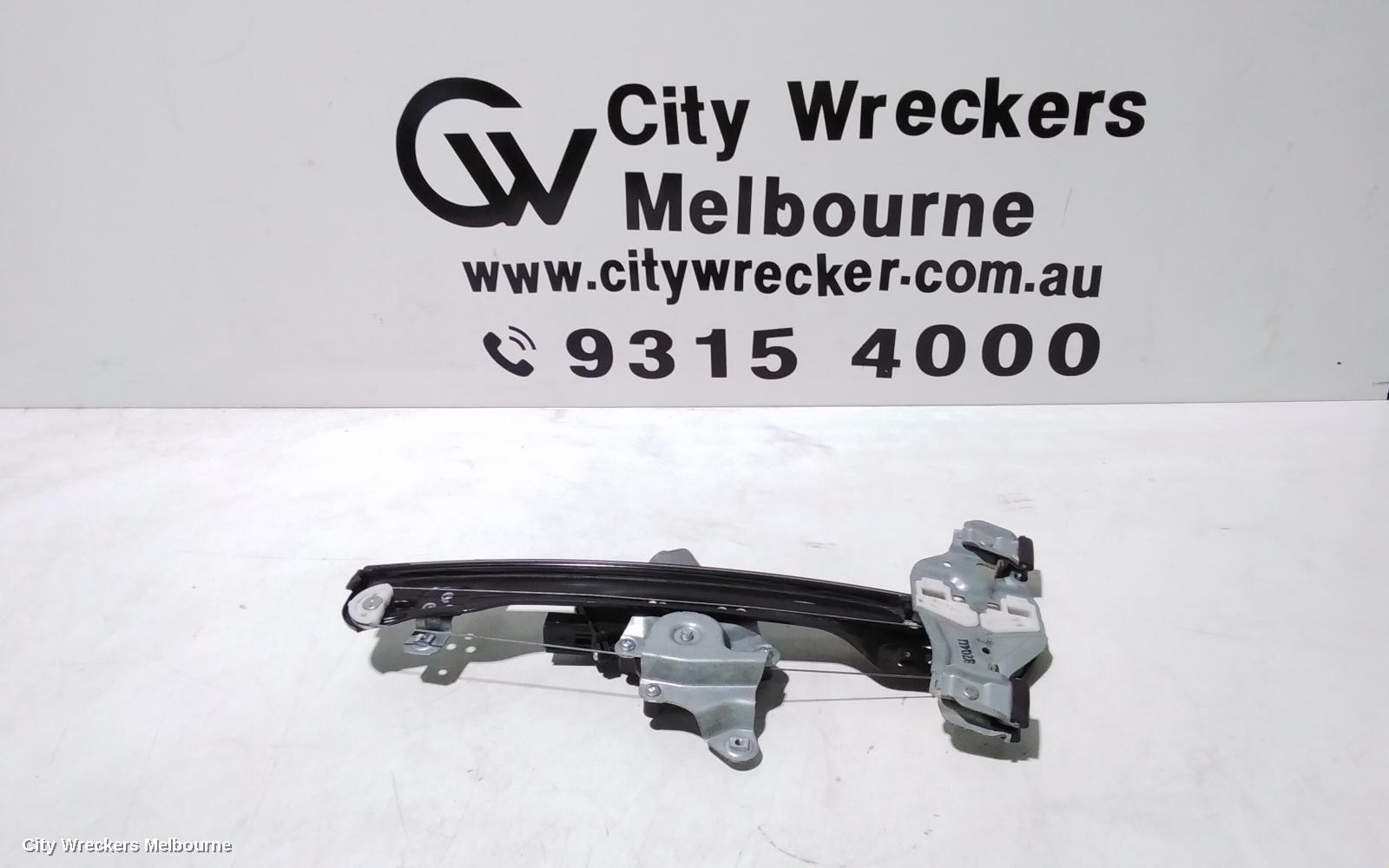 HOLDEN BARINA RIGHT FRONT WINDOW REG/MOTOR, TM, DOOR REG ASSY (REG AND MOTOR), BLACK PLUG TYPE, 09/2011 - 12/2018 - Image 1
