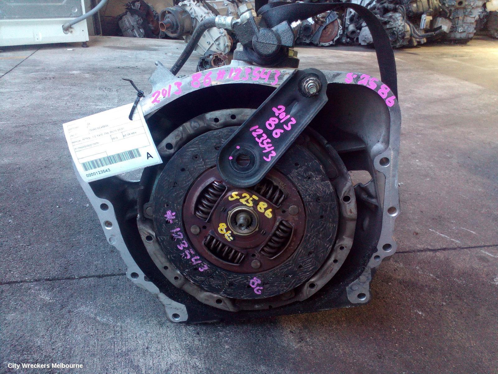 TOYOTA 86 TRANS/GEARBOX, MANUAL, PETROL, 2.0, FA20, ZN6, 04/2012 - 09/2021 - Image 1