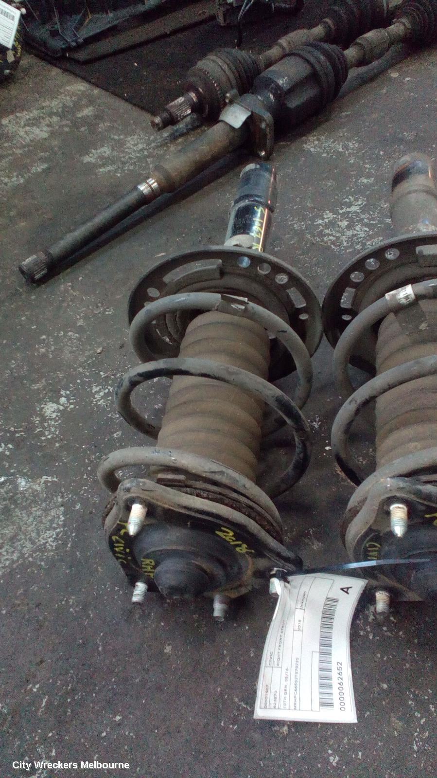 HONDA CIVIC RIGHT FRONT STRUT, 10TH GEN, 05/2016 - 08/2021 - Image 1