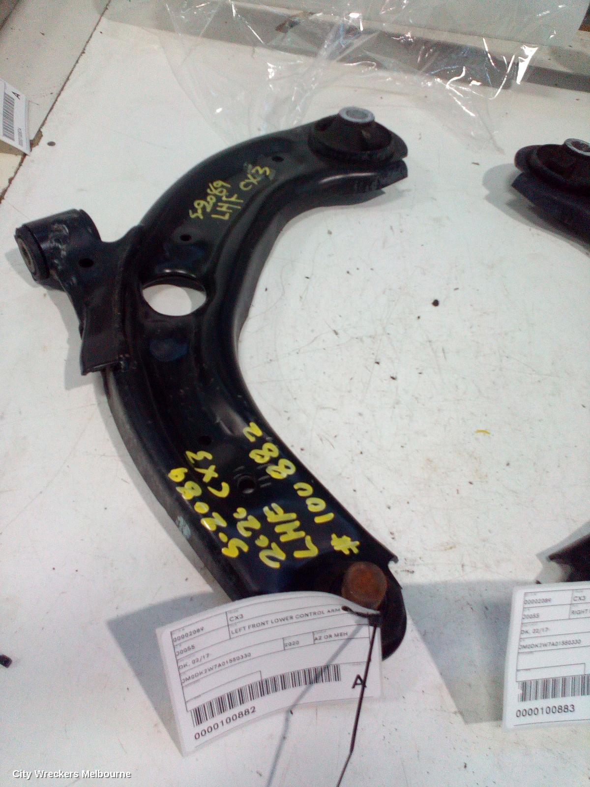 MAZDA CX3 LEFT FRONT LOWER CONTROL ARM, DK, 02/2017 ONWARDS - Image 2
