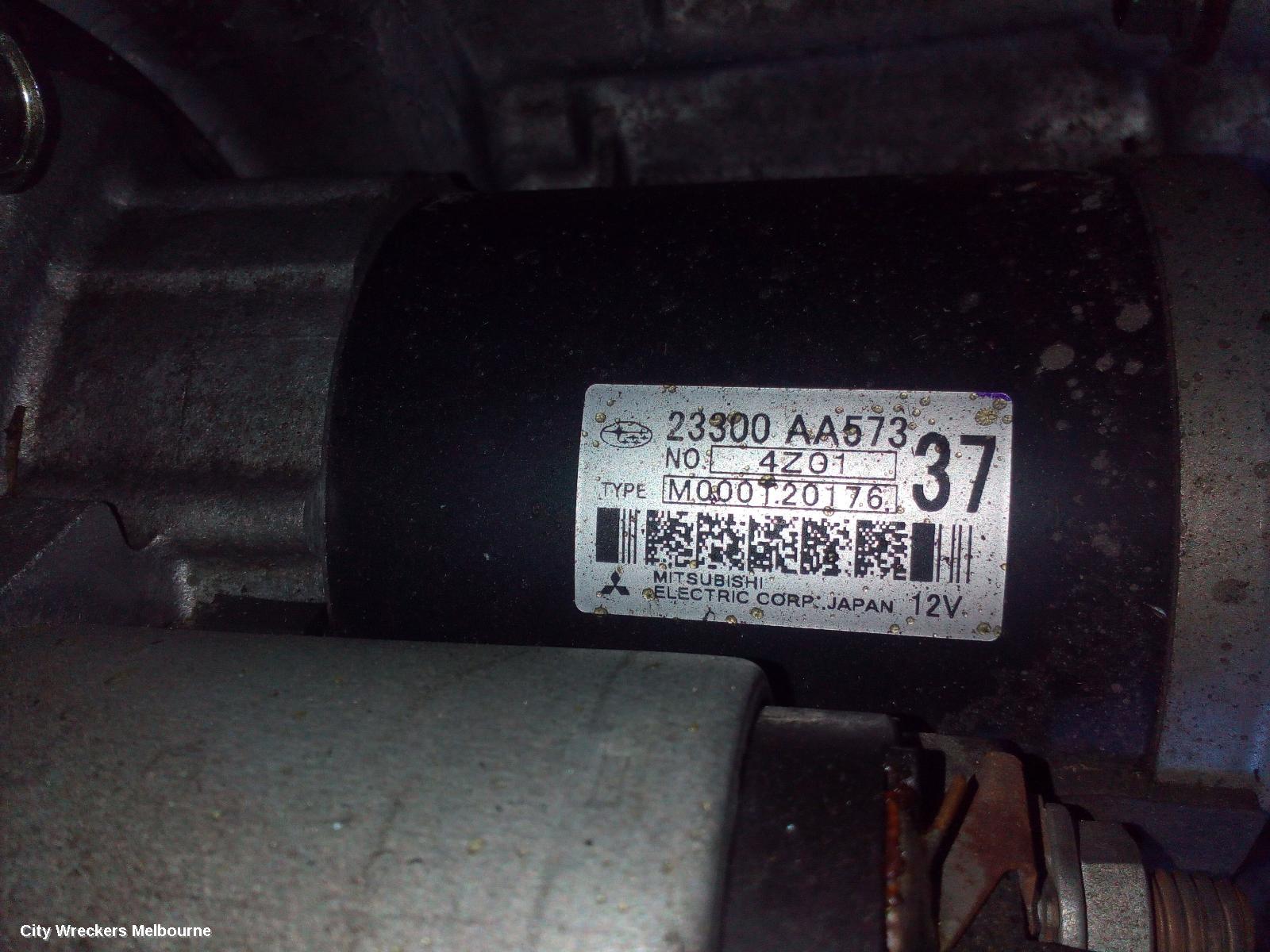 SUBARU OUTBACK STARTER, PETROL, EZ36, AUTO, CVT, 6 SPEED, 6TH GEN, 08/2014 - 12/2020 - Image 1