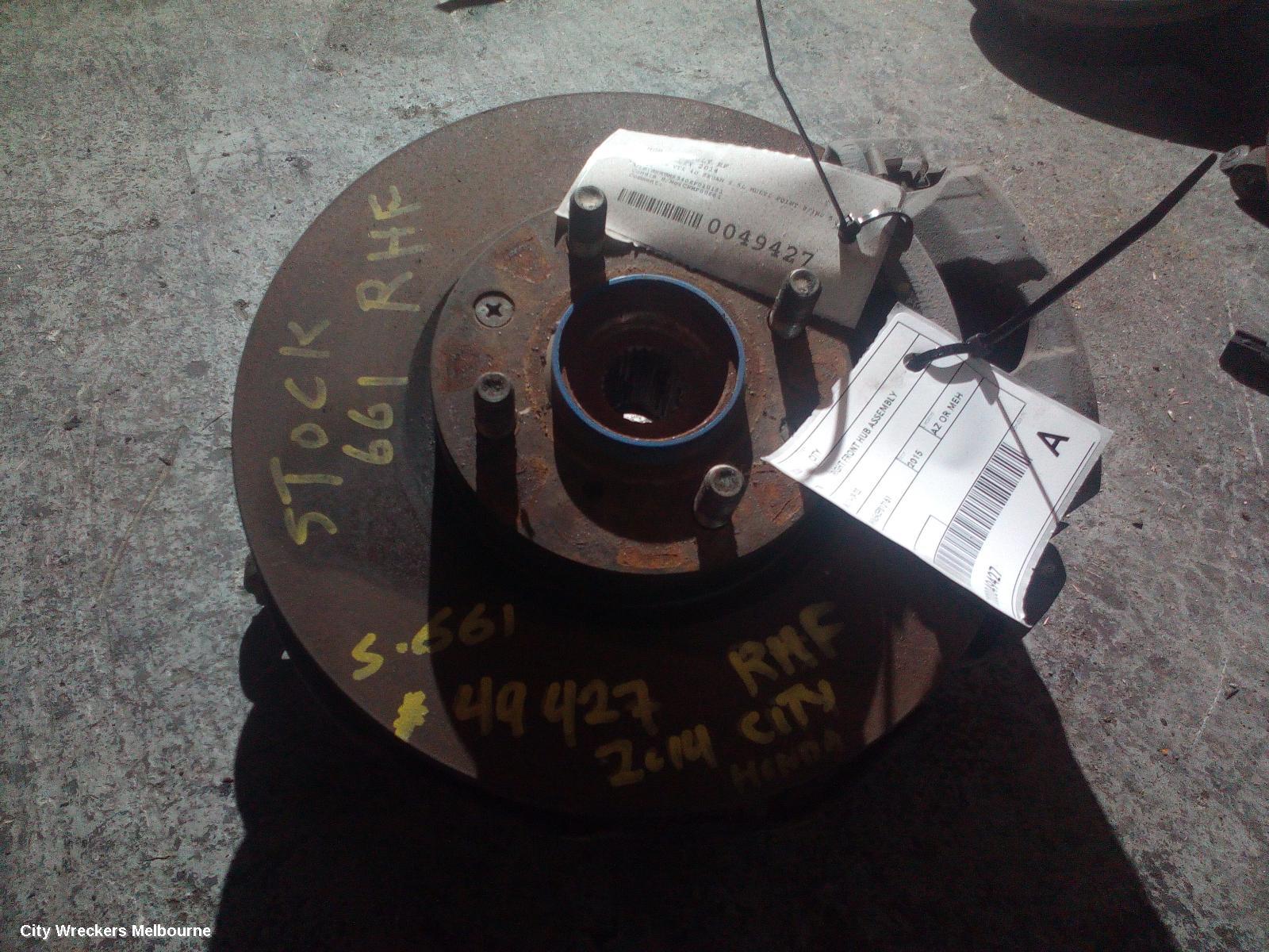 HONDA CITY RIGHT FRONT HUB ASSEMBLY, GM6, 01/2014 - 09/2020 - Image 1