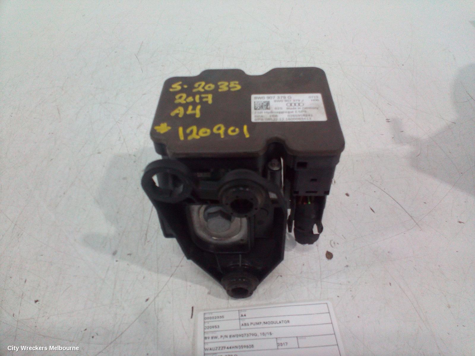 AUDI A4 ABS PUMP/MODULATOR, B9 8W, P/N 8W0907379G, 10/2015 ONWARDS - Image 1