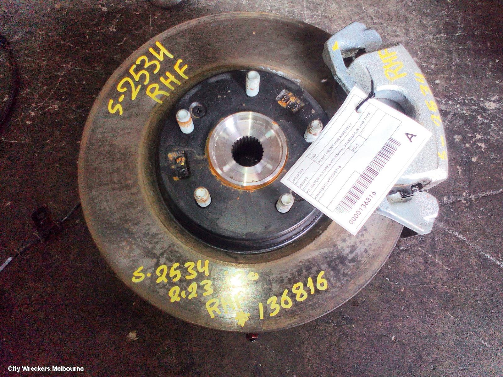 HYUNDAI I30 RIGHT FRONT HUB ASSEMBLY, PD, HATCH (S.KOREA VIN KMHH), STANDARD/N LINE TYPE, 03/2021 - 12/2023 - Image 1