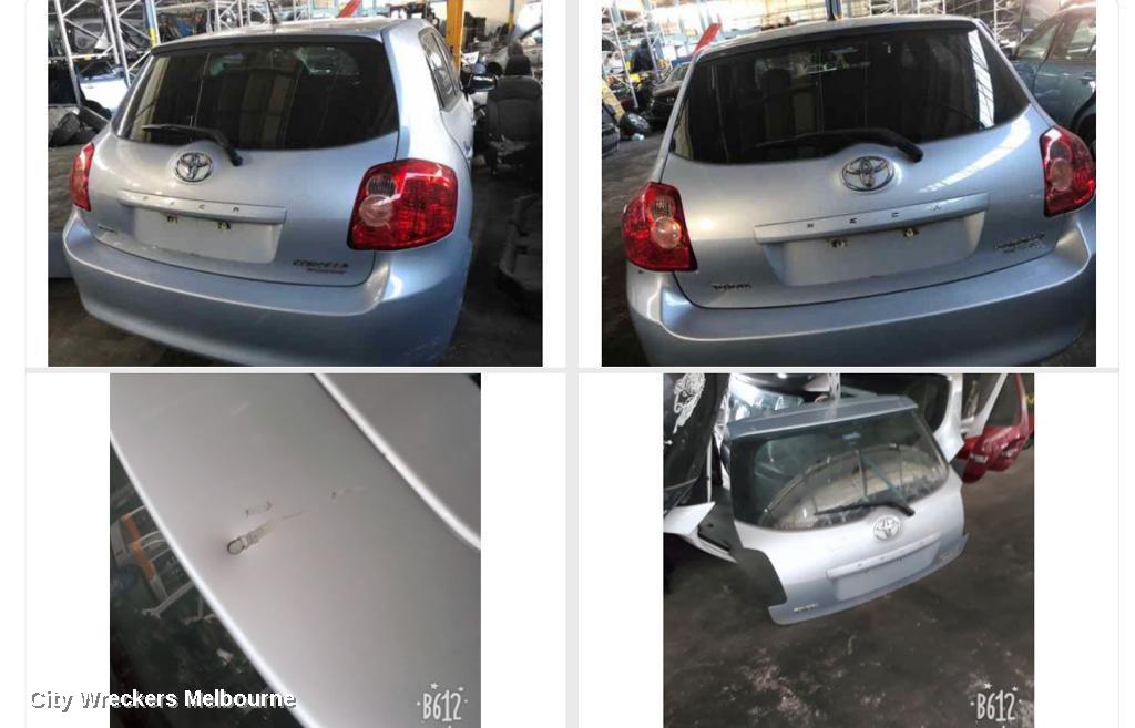 TOYOTA COROLLA BOOTLID/TAILGATE, TAILGATE, ZRE152R, HATCH, ASCENT, SMALL SPOILERED TYPE, 03/2007 - 09/2009 - Image 2