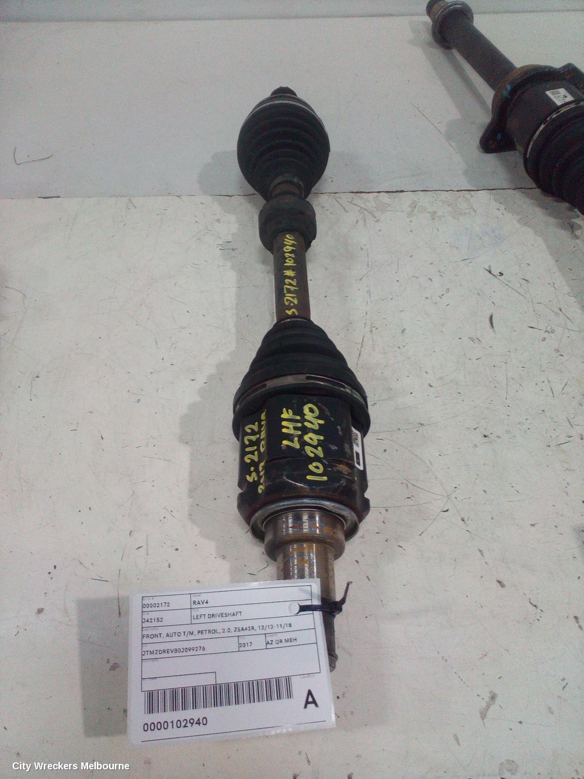 TOYOTA RAV4 LEFT DRIVESHAFT, FRONT, AUTO T/M, PETROL, 2.0, ZSA42R, 12/2012 - 11/2018 - Image 1