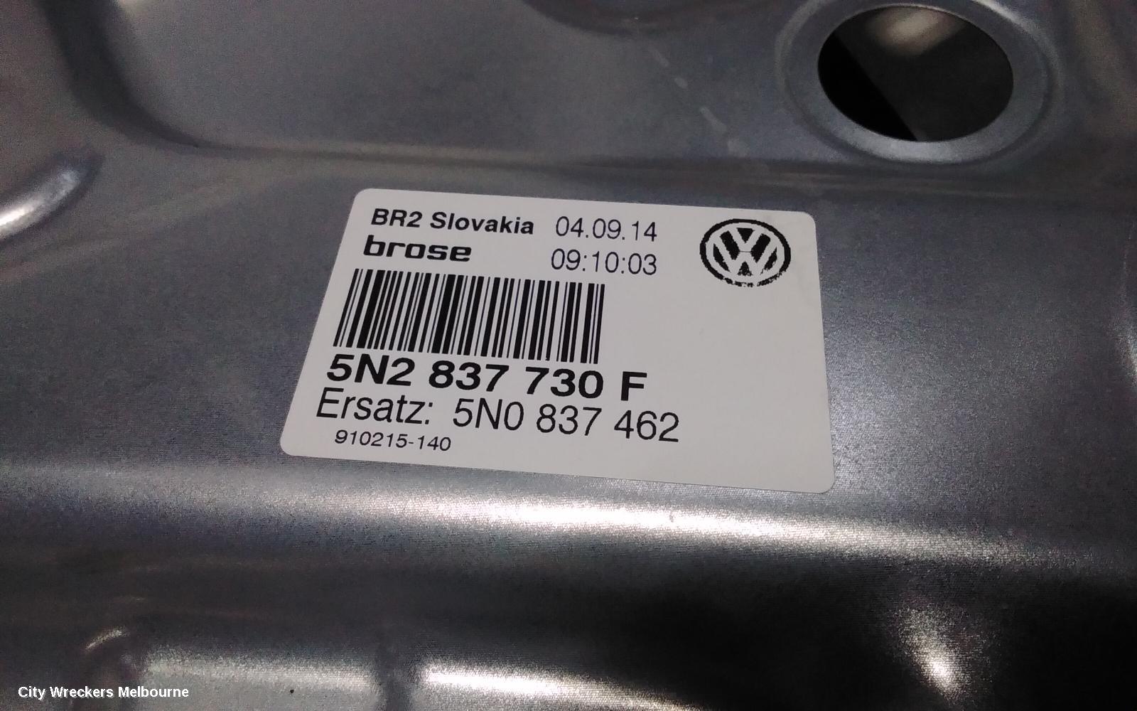 VOLKSWAGEN TIGUAN RIGHT FRONT WINDOW REG/MOTOR, 5N, POWER, 05/2008 - 08/2016 - Image 3