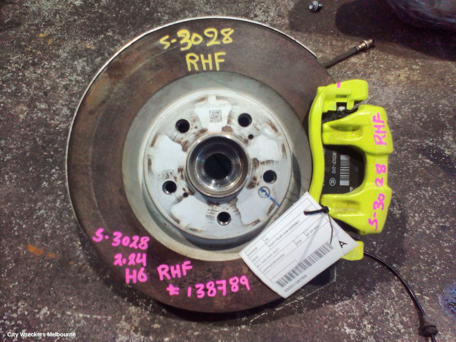 HAVAL H6 RIGHT FRONT HUB ASSEMBLY, B01, AWD/2WD, 02/2021 ONWARDS - Image 1