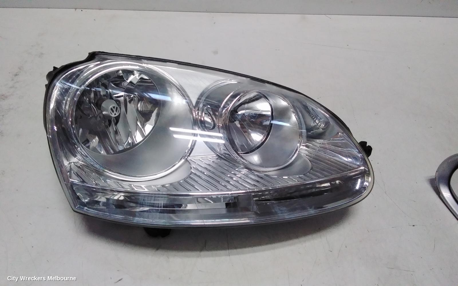 VOLKSWAGEN GOLF RIGHT HEADLAMP, GEN 5, HALOGEN, CHROME INSERT TYPE, 06/2004 - 02/2009 - Image 1